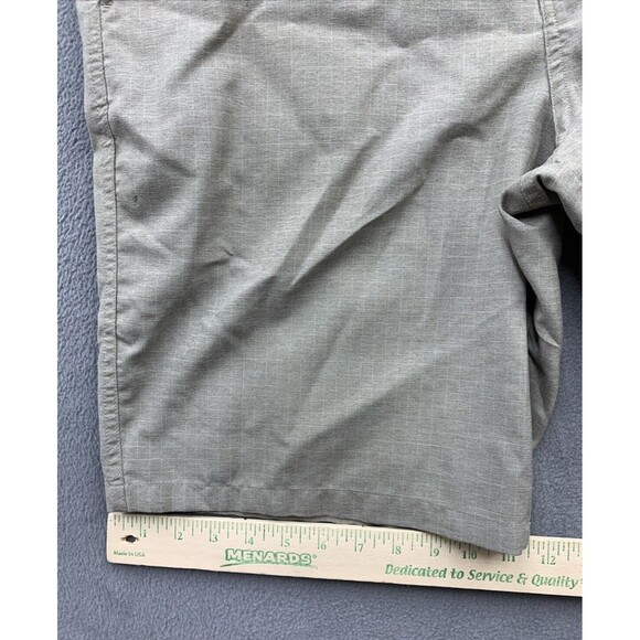 Hang Ten Bermuda Casual Shorts Mens Size 36X9 Khaki Slash Pockets Poly Blend - Picture 7 of 16
